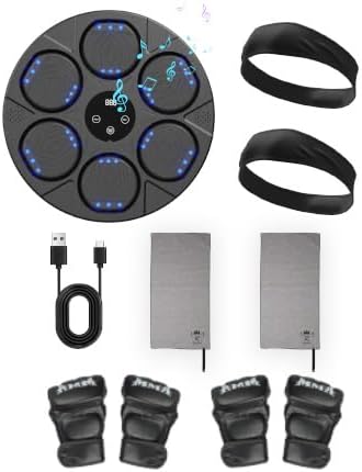 2025 Bluetooth Music Boxing Machine 3.0 for Adults-Kids, Interactive Wall Mounted Workout Punch Game with 4 Gloves for Parent-Child, Light & Sound Training, Home Fitness & Stress Relief