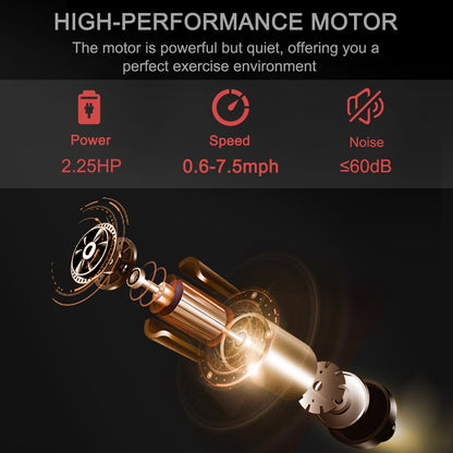 Superfit Electric 2.25HP Running Machine Treadmill APP Control Bluetooth