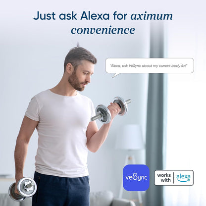 Etekcity Smart Scale for Body Weight, Bathroom Digital Weighing Scale with BMI, Body Fat, Muscle Mass, Accurate Bluetooth Home User Health Equipment Sync Apps