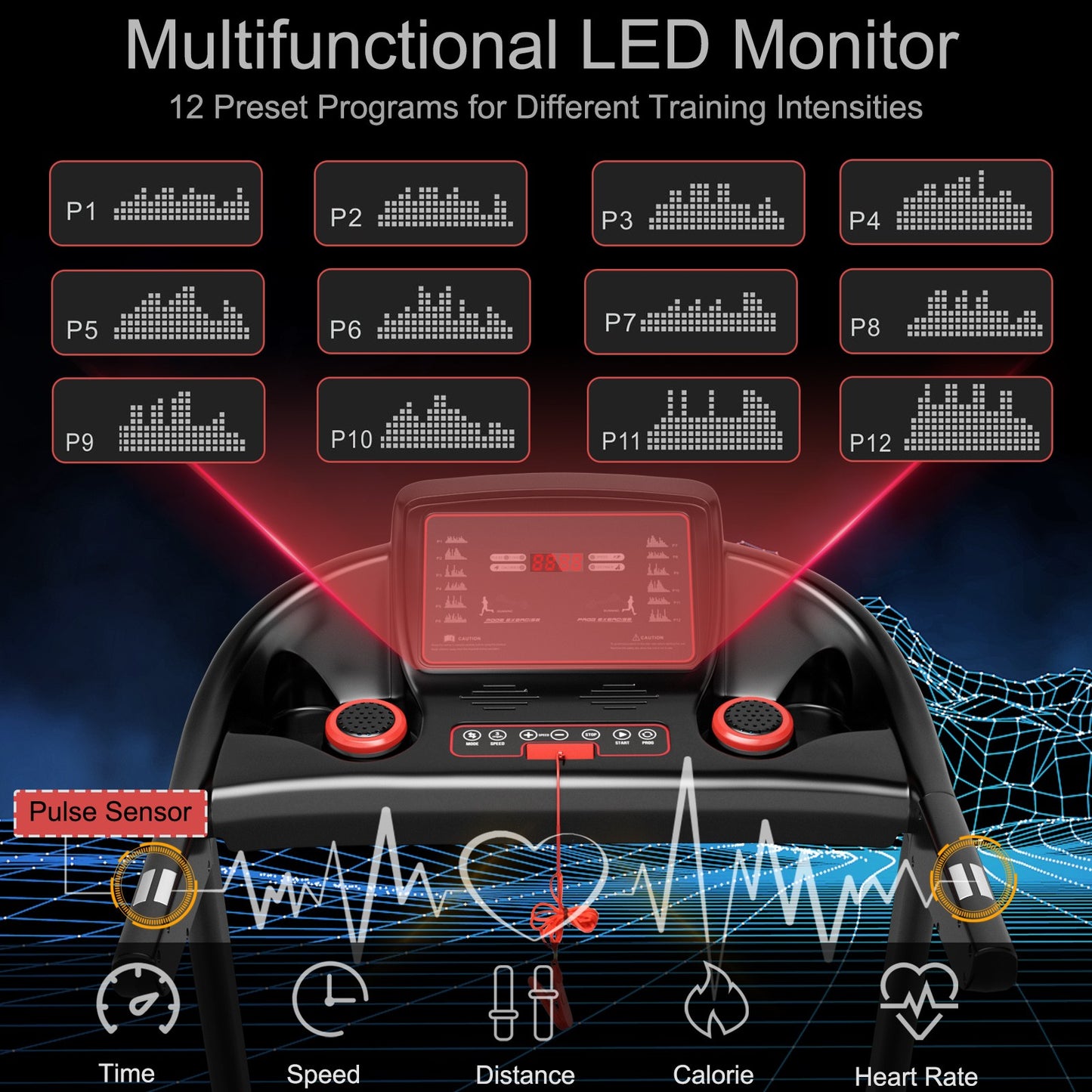 Superfit Electric 2.25HP Running Machine Treadmill APP Control Bluetooth
