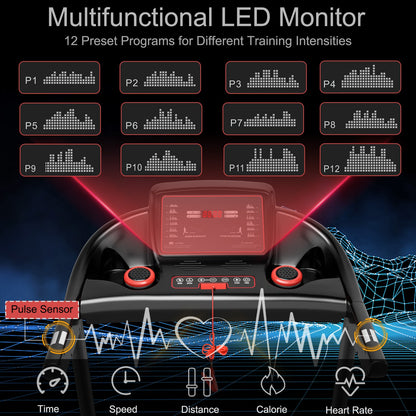 Superfit Electric 2.25HP Running Machine Treadmill APP Control Bluetooth